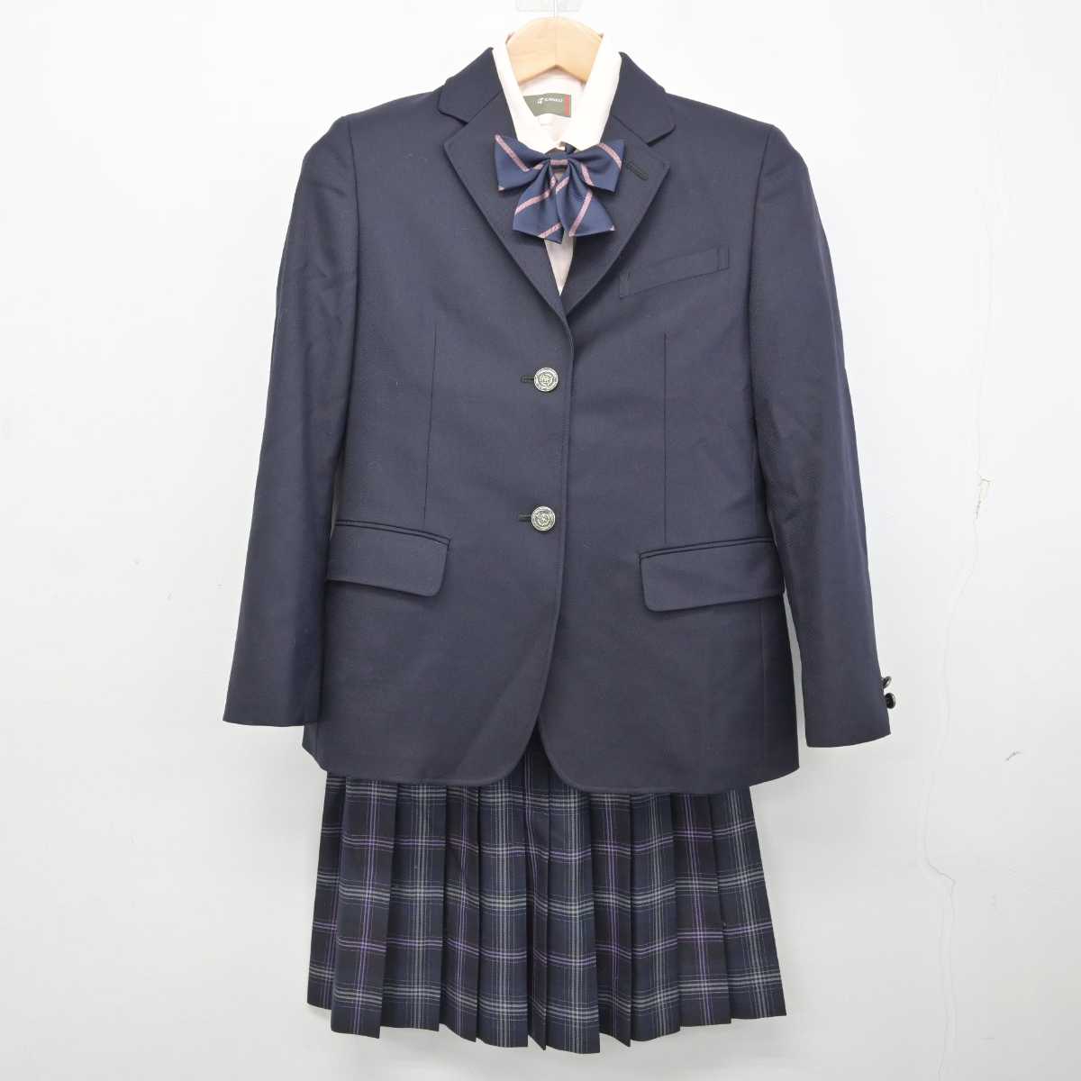 【中古】 学校法人三幸学園 飛鳥未来高等学校 女子制服 5点 (ブレザー・シャツ・スカート) sf081623