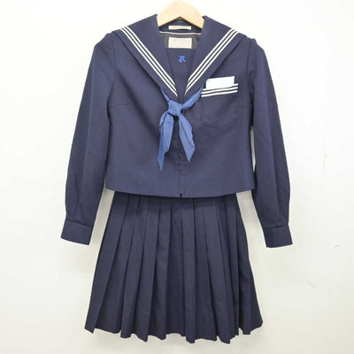 【中古】大分県 上野ヶ丘中学校 女子制服 3点 (セーラー服・スカート) sf081642