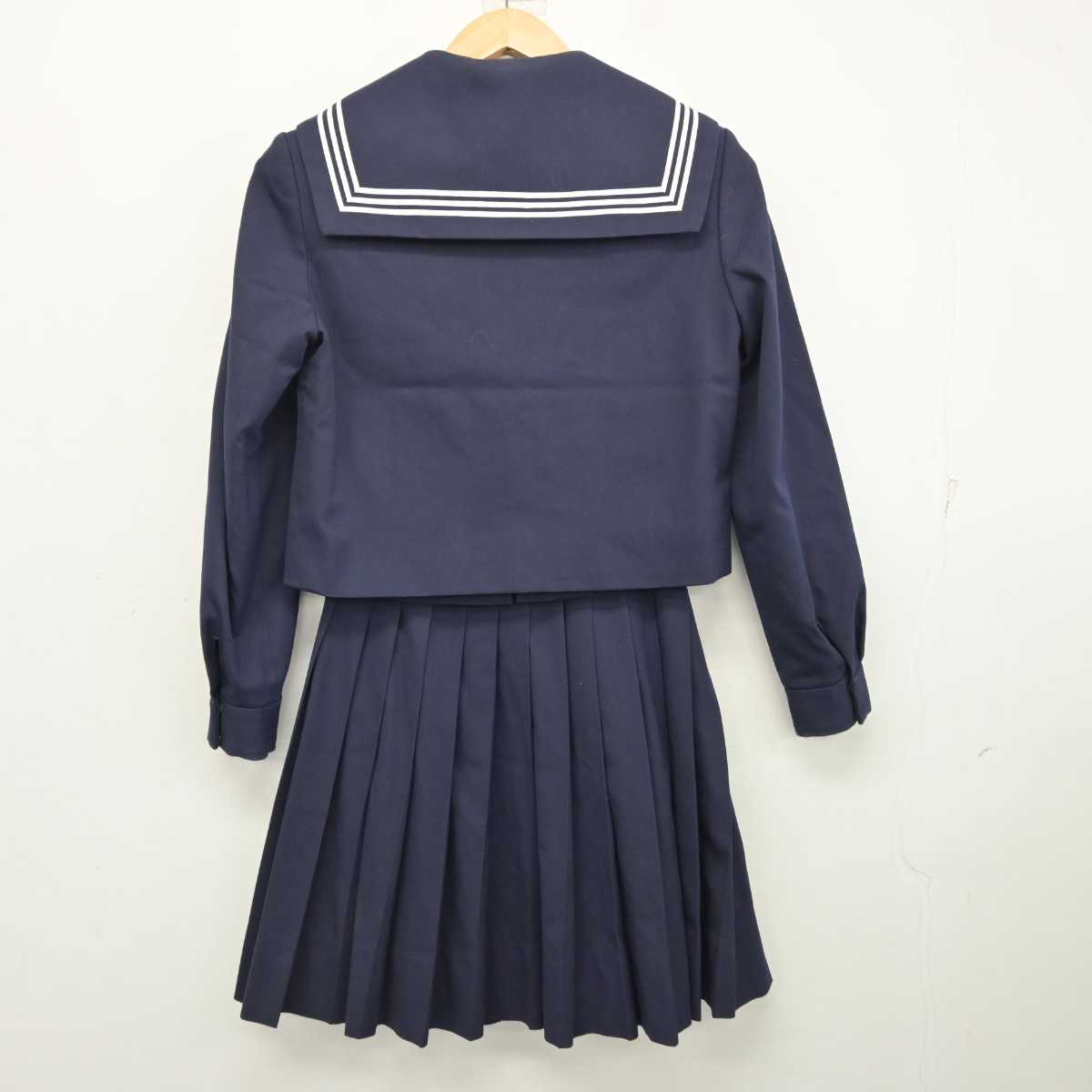 【中古】大分県 上野ヶ丘中学校 女子制服 3点 (セーラー服・スカート) sf081642