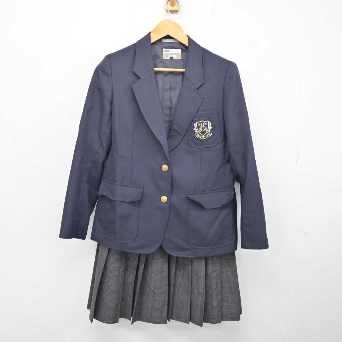 【中古】埼玉県 川口東高等学校 女子制服 3点 (ブレザー・ニット・スカート) sf081669