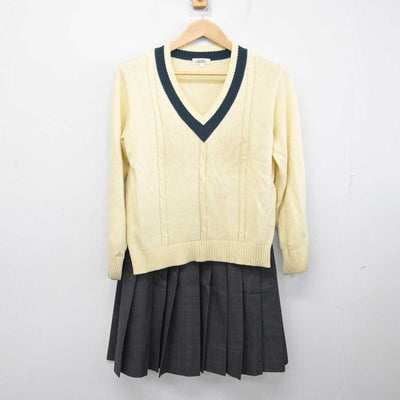 【中古】埼玉県 川口東高等学校 女子制服 3点 (ブレザー・ニット・スカート) sf081669