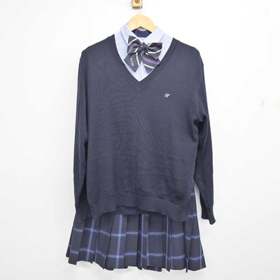 【中古】東京都 京華商業高等学校 女子制服 5点 (ブレザー・ニット・シャツ・スカート) sf081760