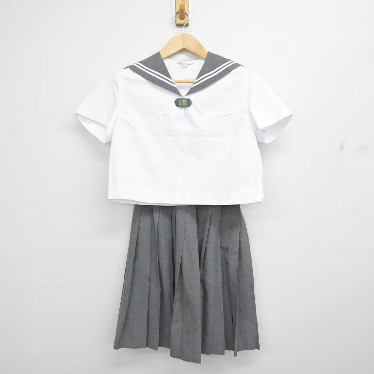 【中古】山形県 日本大学山形高等学校 女子制服 2点 (セーラー服・スカート) sf081766