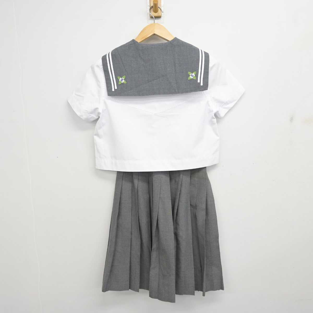 【中古】山形県 日本大学山形高等学校 女子制服 2点 (セーラー服・スカート) sf081766