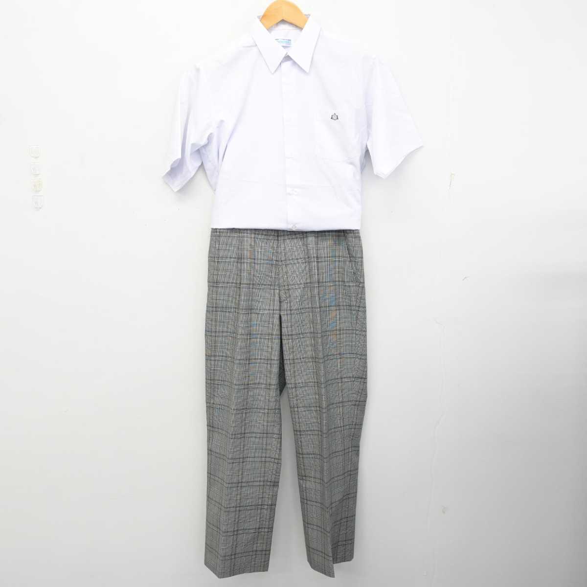 【中古】京都府 峰山高等学校 男子制服 3点 (シャツ・ズボン) sf081786