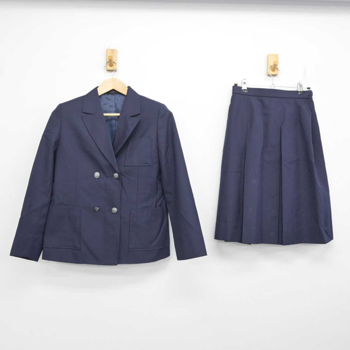 【中古】神奈川県 岡津中学校 女子制服 2点 (ブレザー・スカート) sf081792