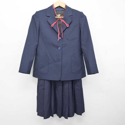 【中古】千葉県 大津ケ丘中学校 女子制服 4点 (ブレザー・ジャンパースカート) sf081811