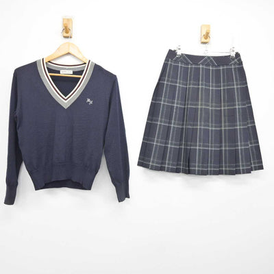 【中古】三重県 久居農林高等学校 女子制服 2点 (ニット・スカート) sf081815