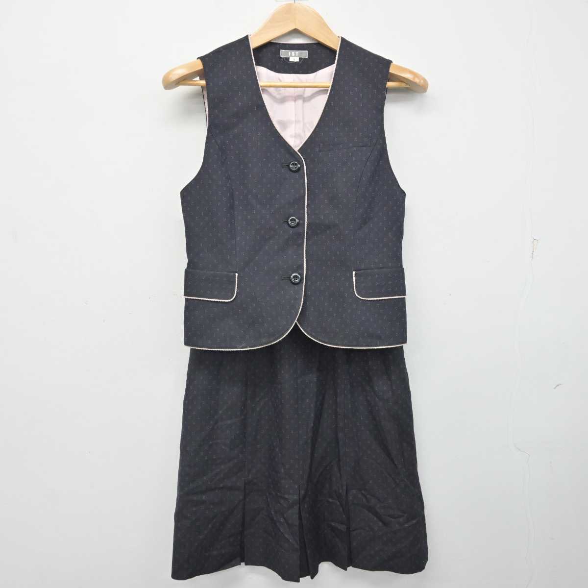 【中古】 事務服 女子制服 3点 (ブレザー・ベスト・スカート) sf081823