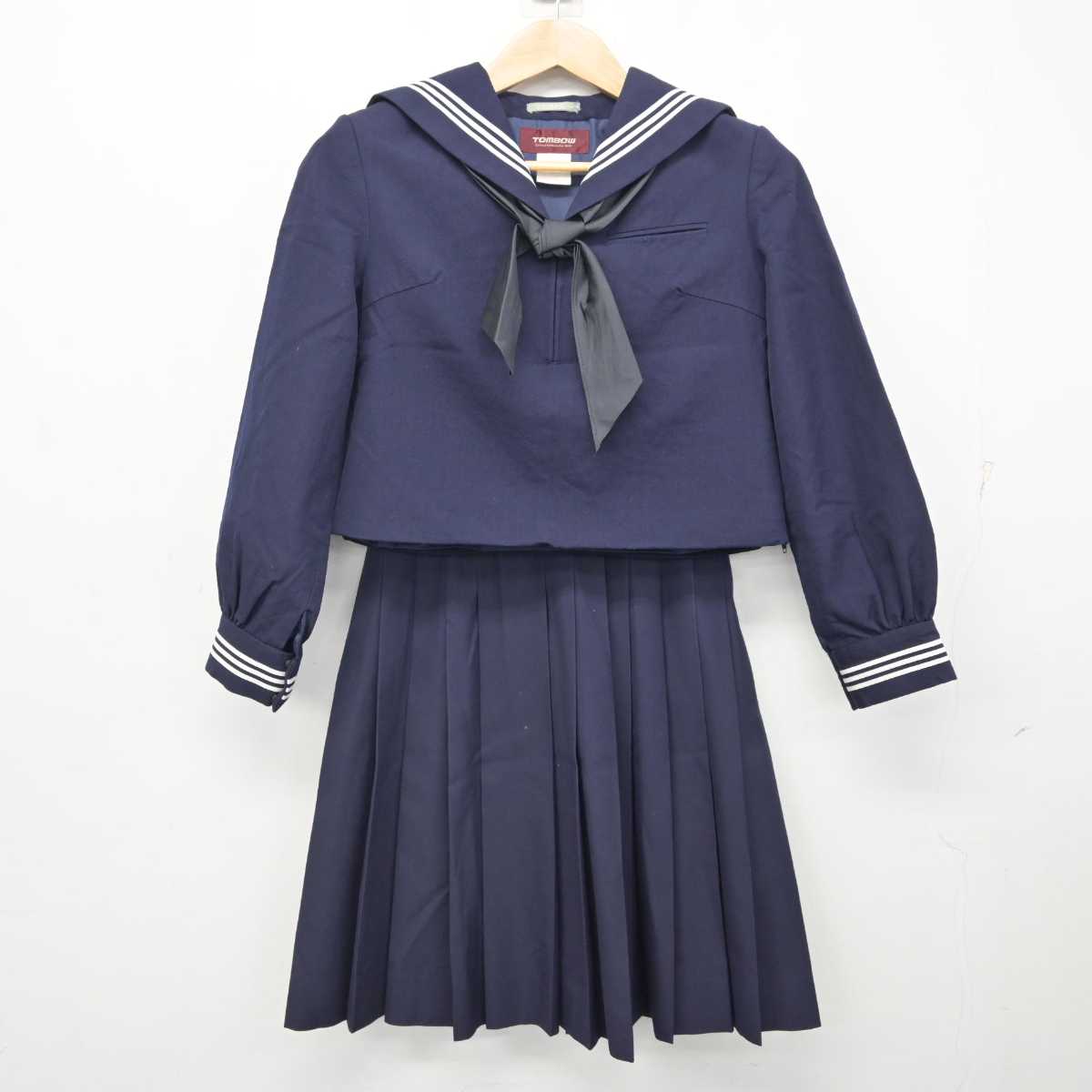 【中古】福島県 原町高等学校 女子制服 3点 (セーラー服・スカート) sf081851