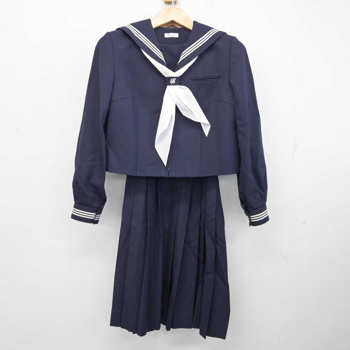 【中古】東京都 千登世橋中学校 女子制服 3点 (セーラー服・ジャンパースカート) sf081897