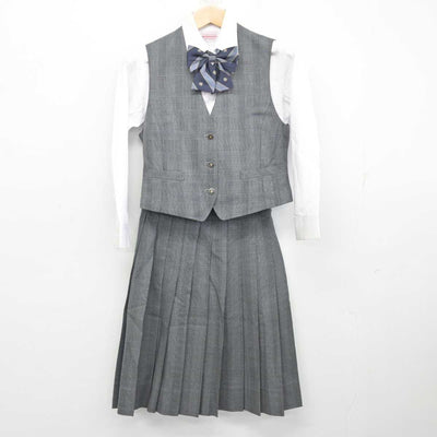 【中古】千葉県 七林中学校 女子制服 5点 (ブレザー・ベスト・シャツ・スカート) sf081899