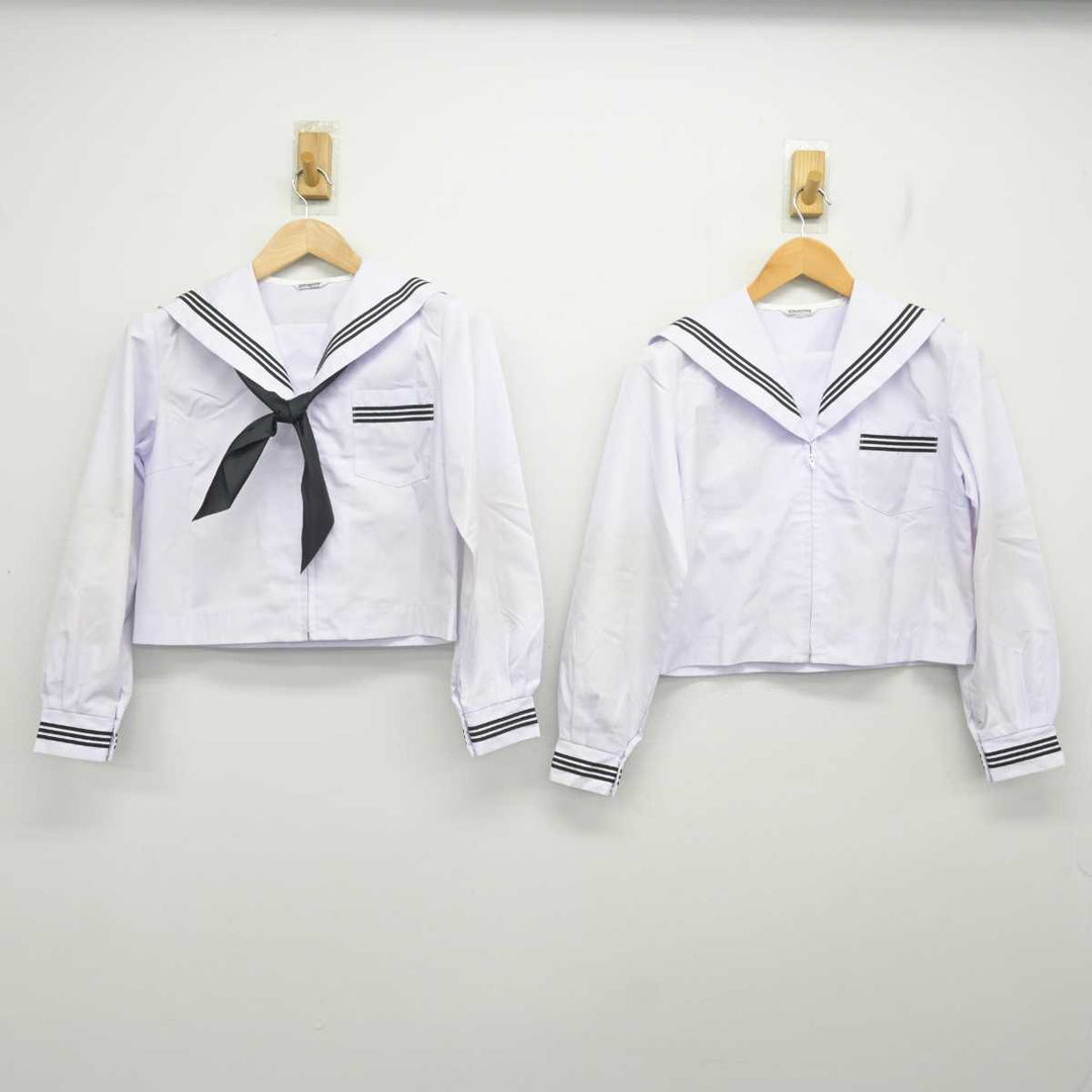 中古】山口県 柳井高等学校 女子制服 4点 (セーラー服・スカート