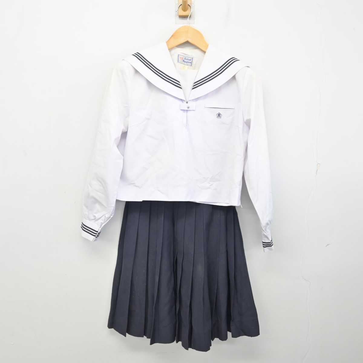 【中古】滋賀県 水口高等学校 女子制服 4点 (セーラー服・スカート) sf081945