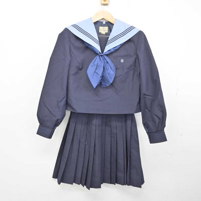 【中古】滋賀県 水口高等学校 女子制服 3点 (セーラー服・スカート) sf081946