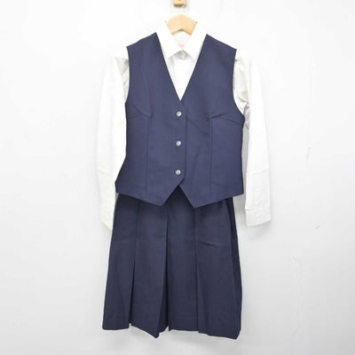 【中古】東京都  練馬区立南が丘中学校 女子制服 4点 (ブレザー・ベスト・シャツ・スカート) sf081958