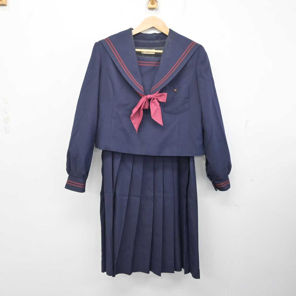 【中古】山口県 萩高等学校 女子制服 3点 (セーラー服・ジャンパースカート) sf081962