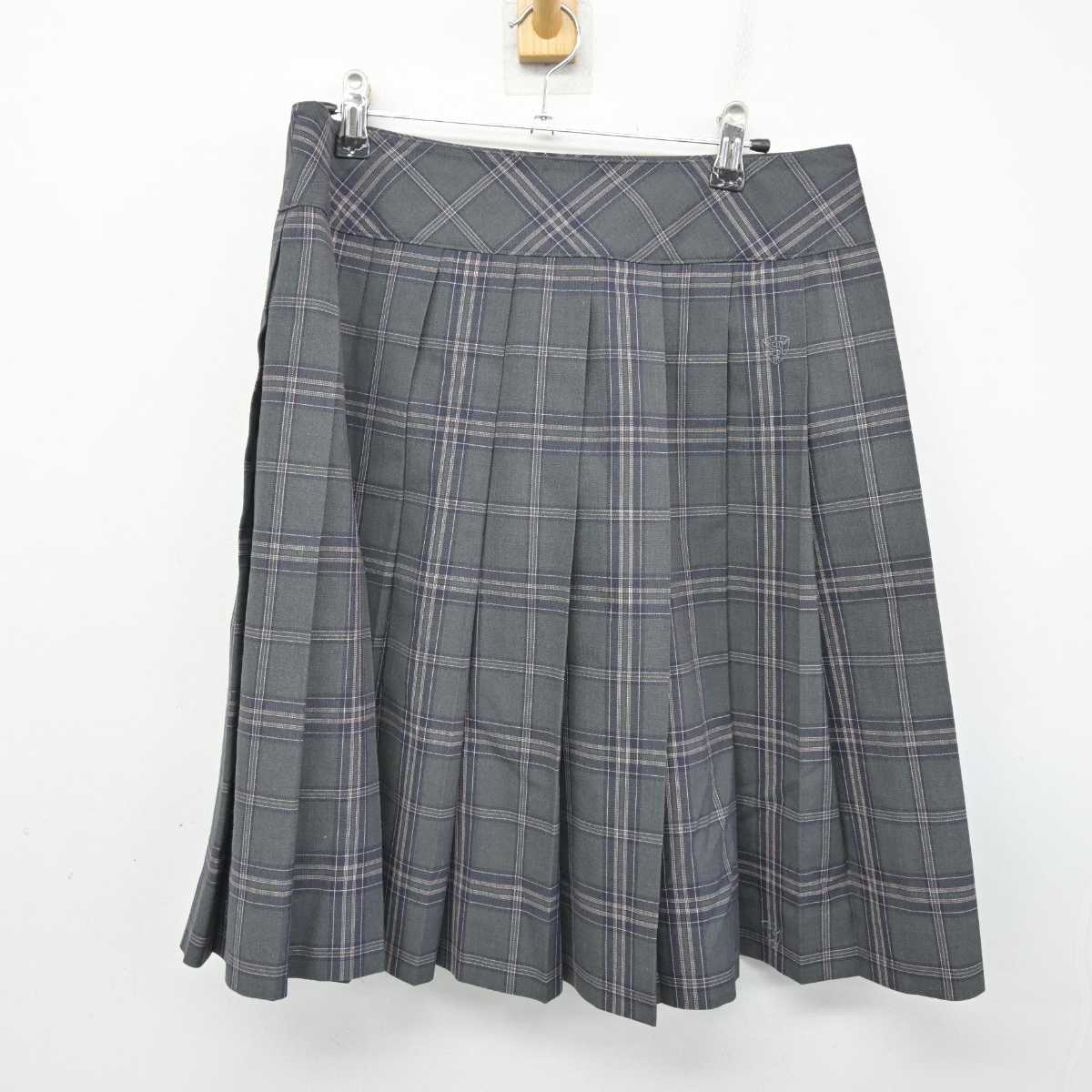 【中古】埼玉県 蓮田松韻高等学校 女子制服 2点 (ニットベスト・スカート) sf081965