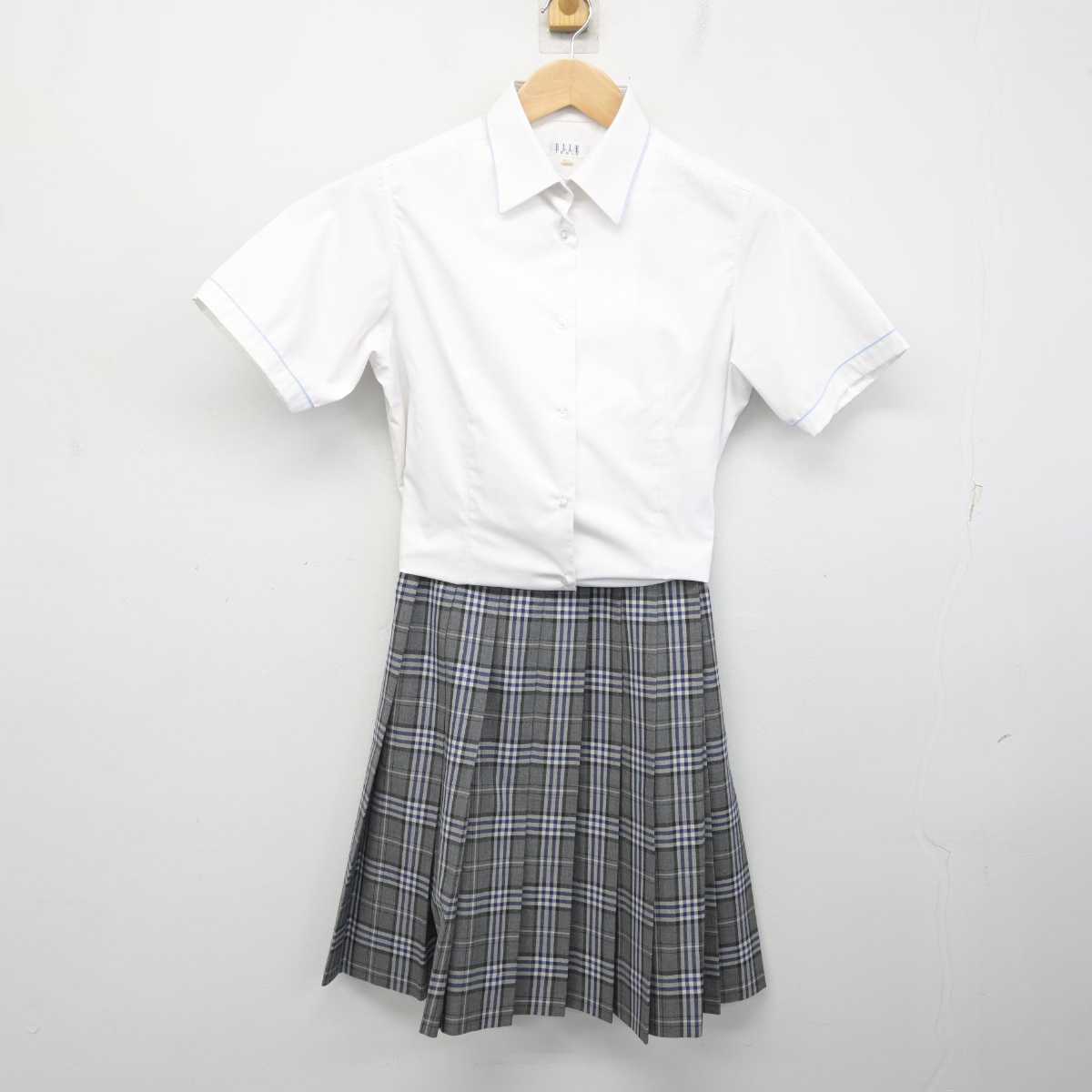 【中古】愛知県 至学館高等学校 女子制服 2点 (シャツ・スカート) sf081972