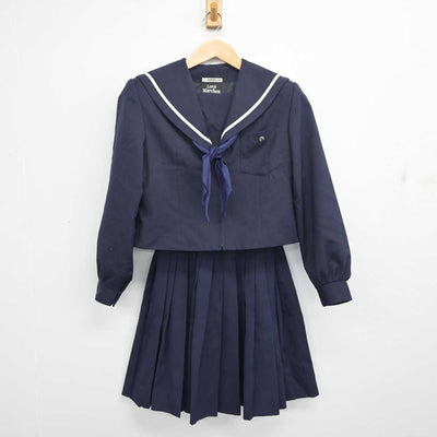 【中古】愛知県 津島北高等学校 女子制服 4点 (セーラー服・スカート) sf081980