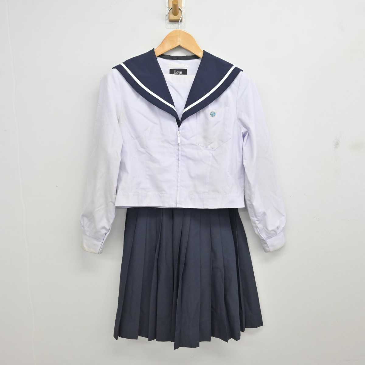 【中古】愛知県 津島北高等学校 女子制服 3点 (セーラー服・スカート) sf081981