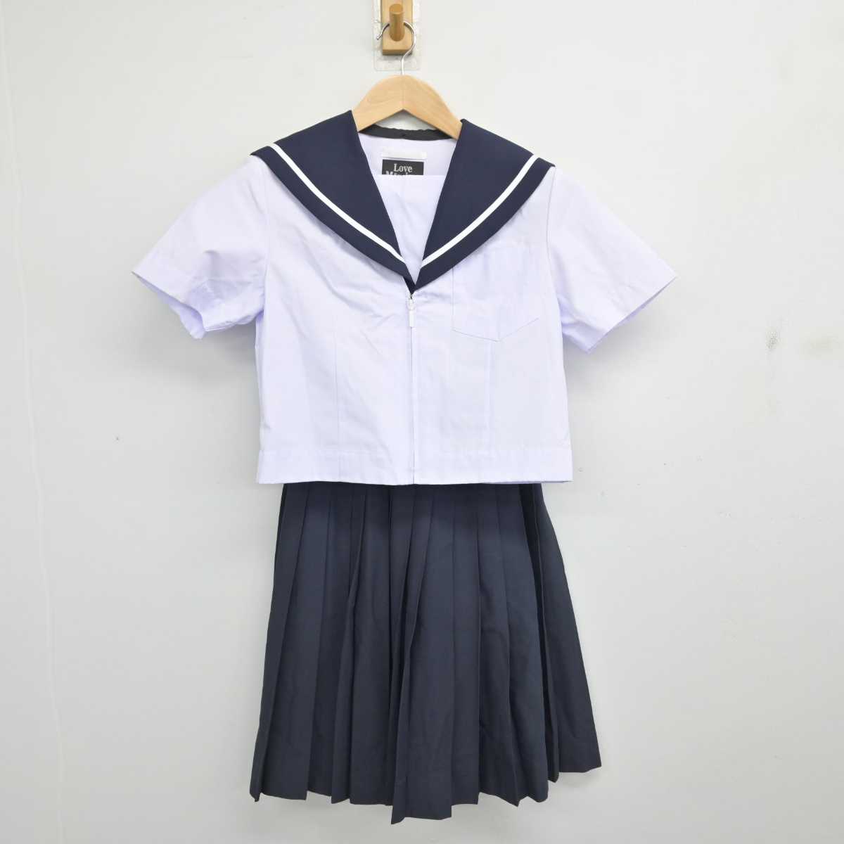 【中古】愛知県 津島北高等学校 女子制服 3点 (セーラー服・スカート) sf081981