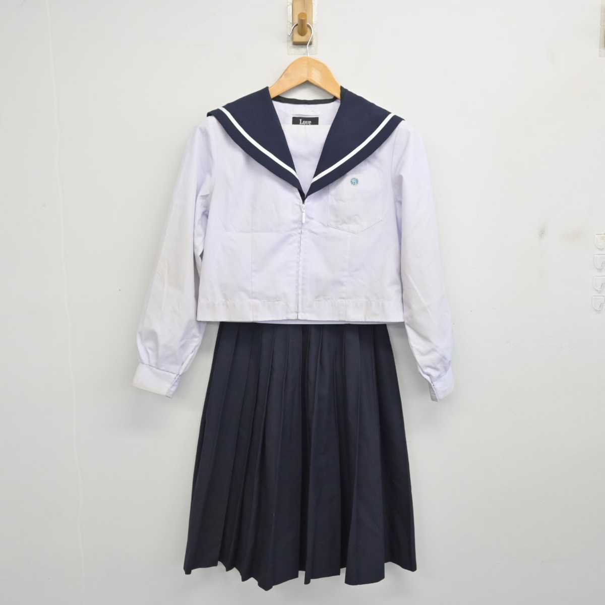 【中古】愛知県 津島北高等学校 女子制服 2点 (セーラー服・スカート) sf081982