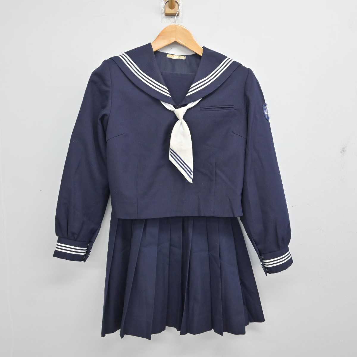 【中古】神奈川県 中沢中学校 女子制服 3点 (セーラー服・スカート) sf081990