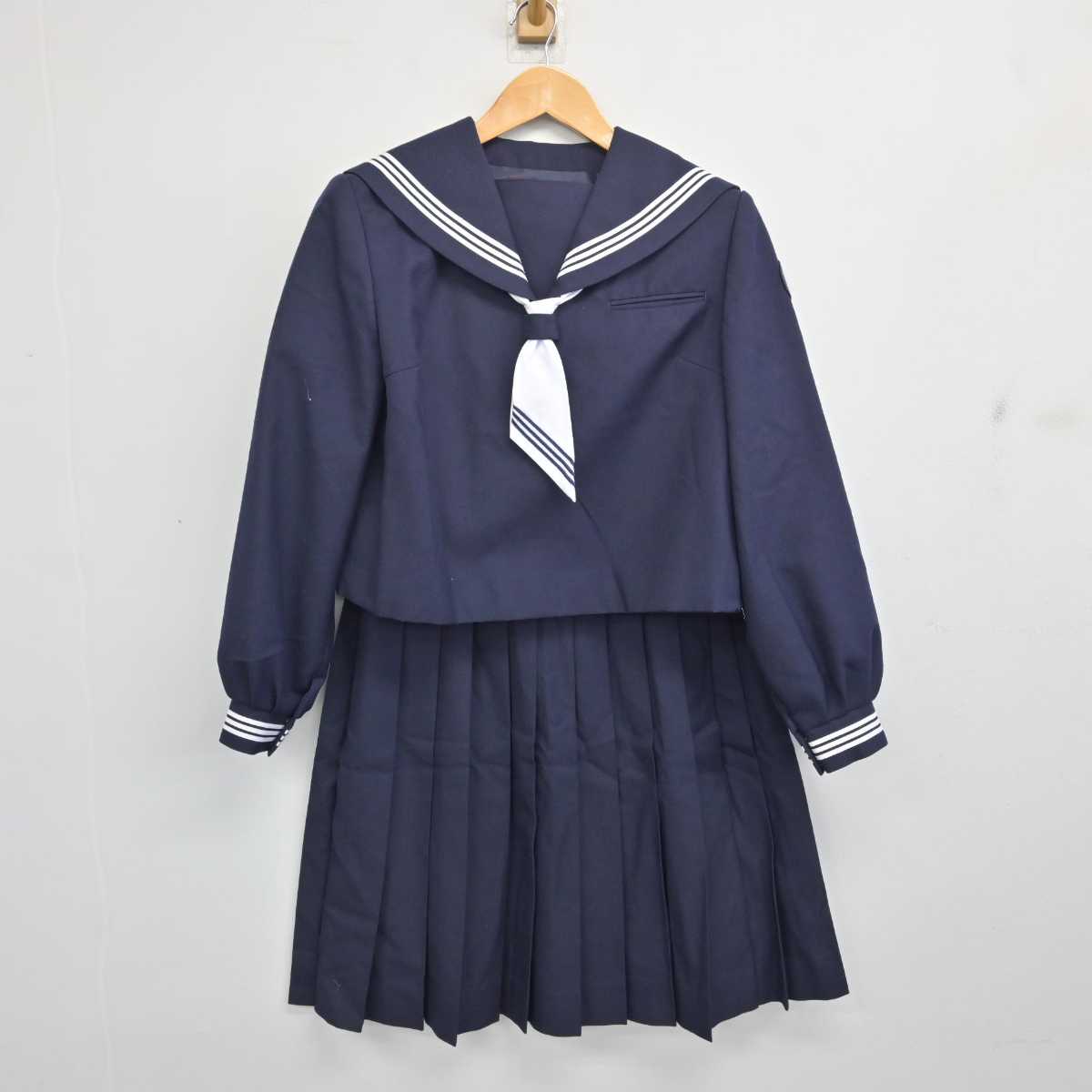 【中古】神奈川県 中沢中学校 女子制服 5点 (セーラー服・スカート) sf081991