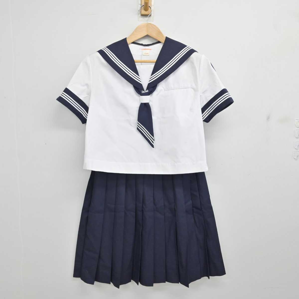 【中古】神奈川県 中沢中学校 女子制服 5点 (セーラー服・スカート) sf081991