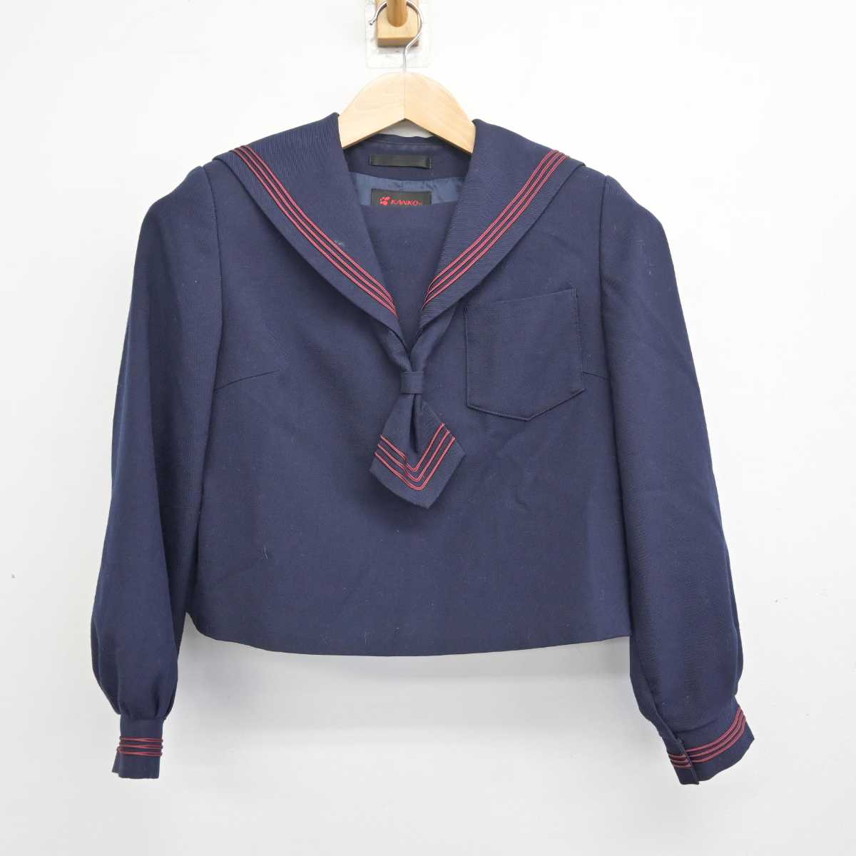 【中古】長崎県 長崎大学教育学部附属中学校 女子制服 5点 (セーラー服) sf082000