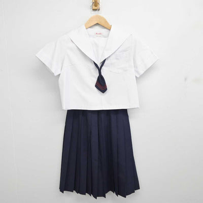 【中古】長崎県 長崎大学教育学部附属中学校 女子制服 5点 (セーラー服・スカート) sf082001