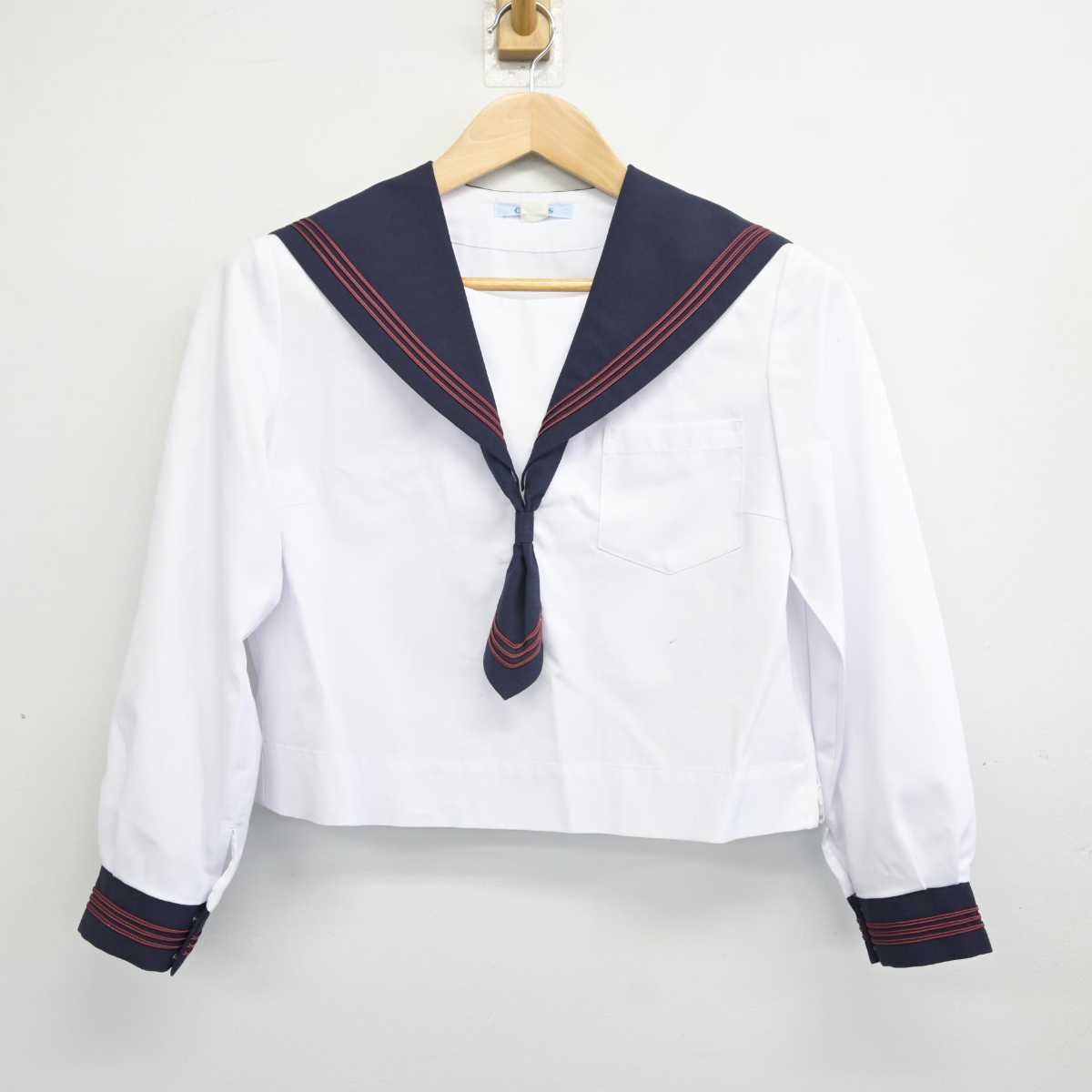 【中古】長崎県 長崎大学教育学部附属中学校 女子制服 4点 (セーラー服) sf082003