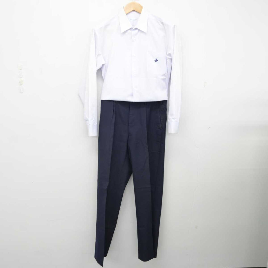 【中古】兵庫県 姫路飾西高等学校 男子制服 2点 (シャツ・ズボン) sf082050