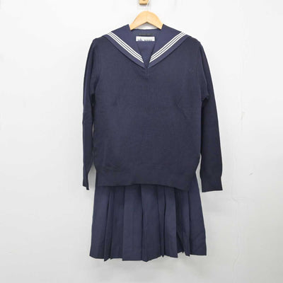 【中古】埼玉県 芝中学校 女子制服 3点 (ニット・セーラー服・スカート) sf082066