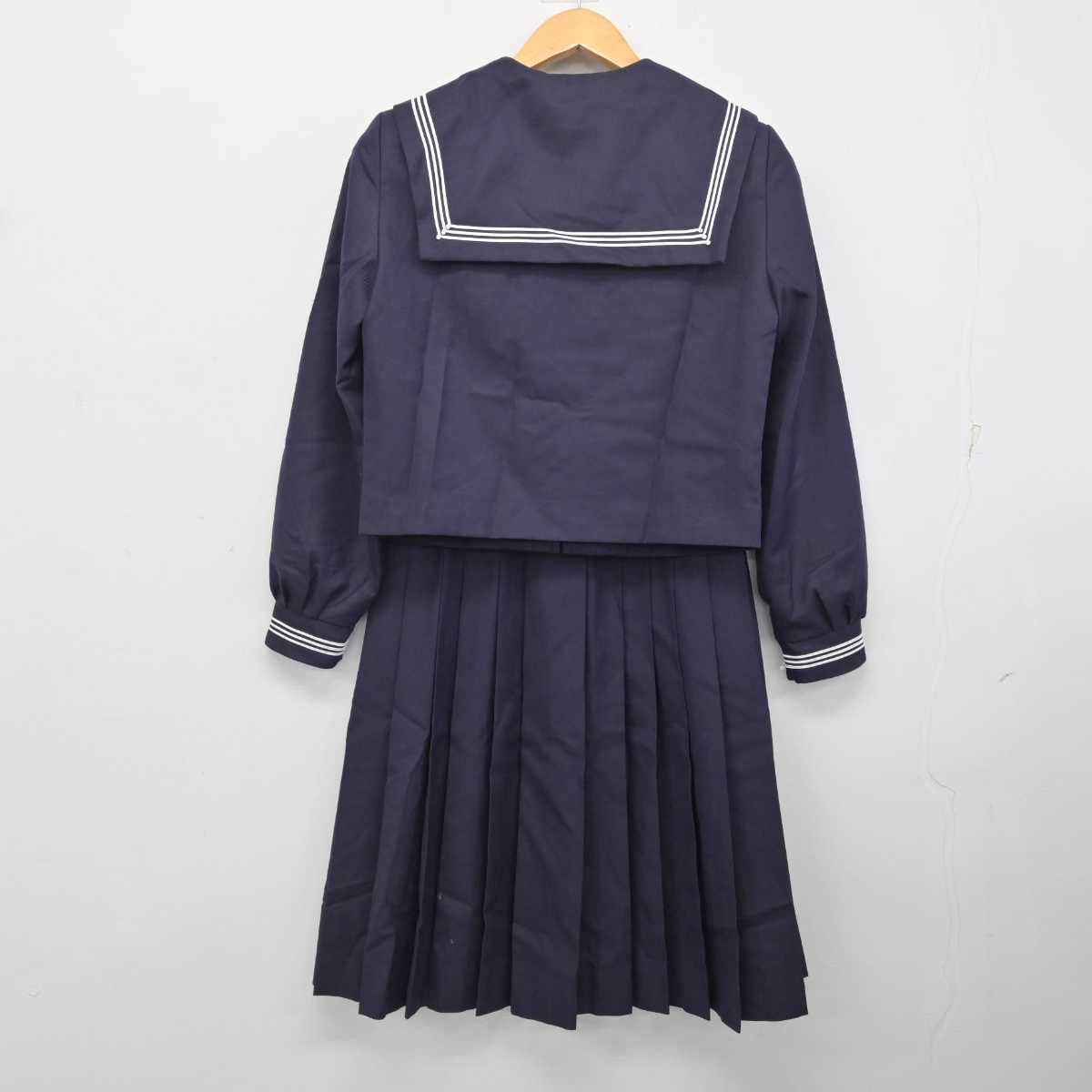 【中古】北海道 湯川中学校 女子制服 4点 (セーラー服・スカート) sf082069