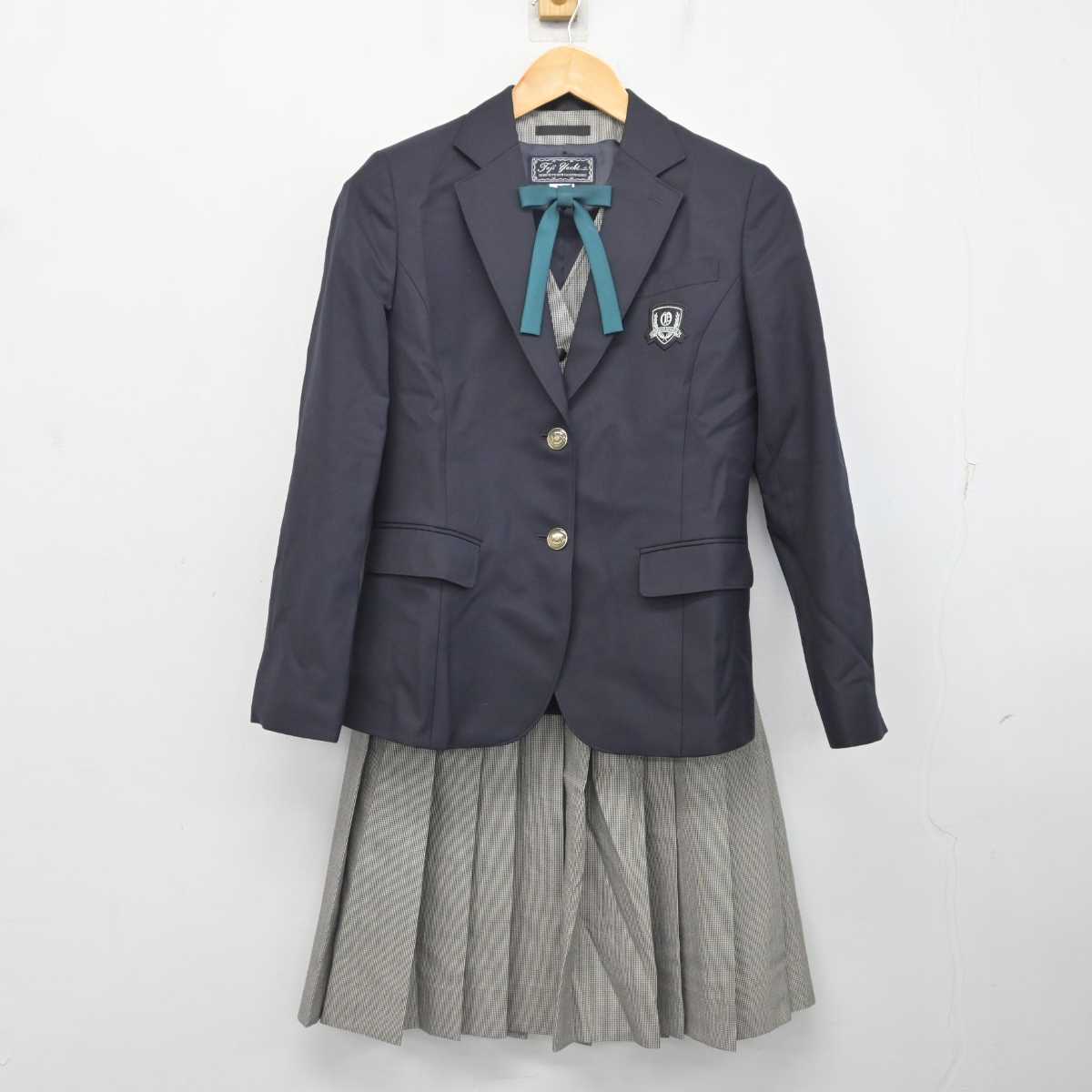 【中古】北海道 大中山中学校 女子制服 4点 (ブレザー・ベスト・スカート) sf082070