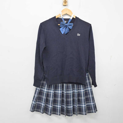 【中古】東京都 東亜学園高等学校 女子制服 3点 (ニット・スカート) sf082072