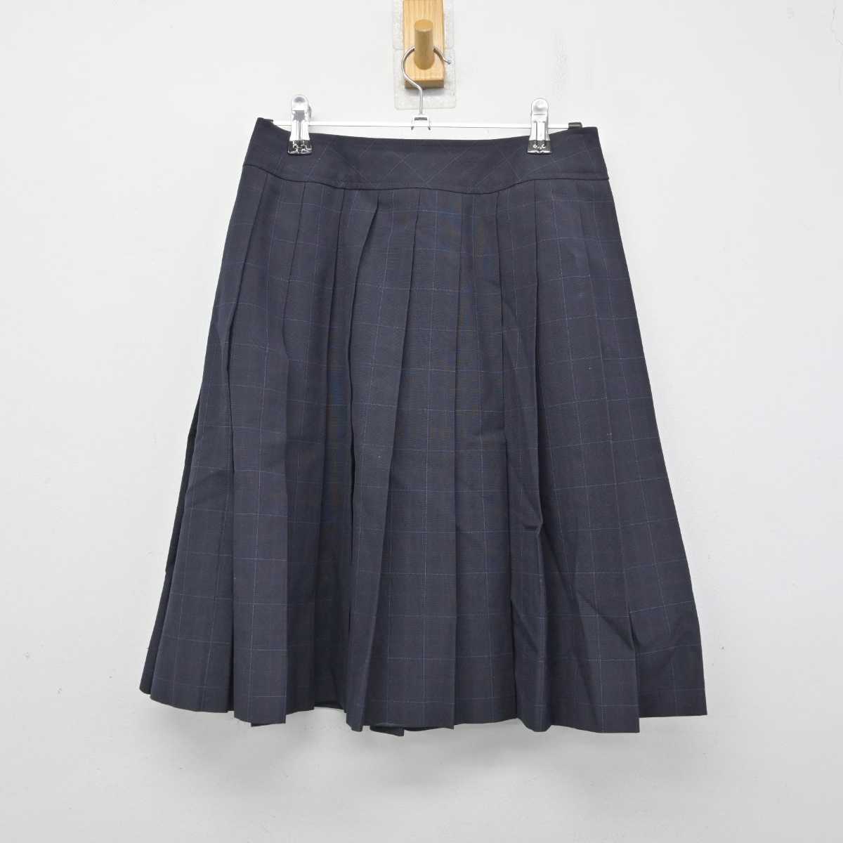 【中古】東京都 東亜学園高等学校 女子制服 3点 (ニットベスト・スカート) sf082073