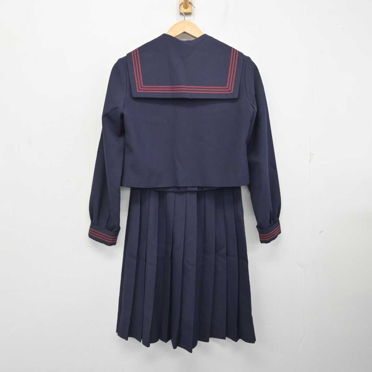 【中古】千葉県 千葉市立緑が丘中学校 女子制服 4点 (セーラー服・スカート) sf082075