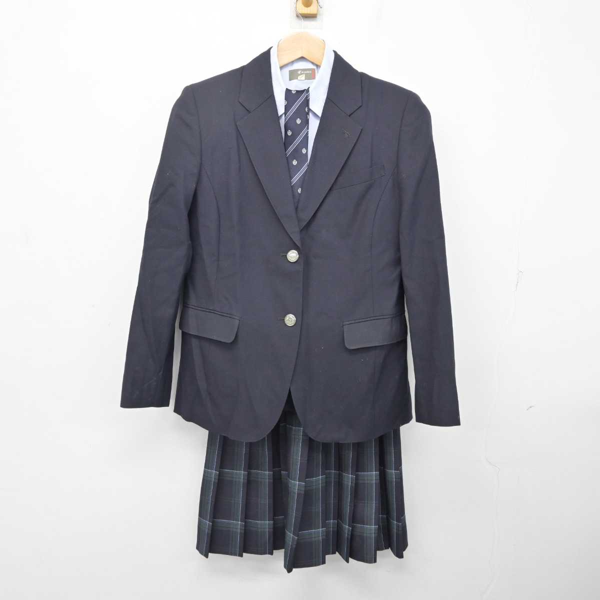 【中古】東京都 飛鳥高等学校 女子制服 4点 (ブレザー・シャツ・スカート) sf082128