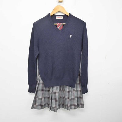 【中古】東京都 鷺宮高等学校 女子制服 3点 (ニット・スカート) sf082132