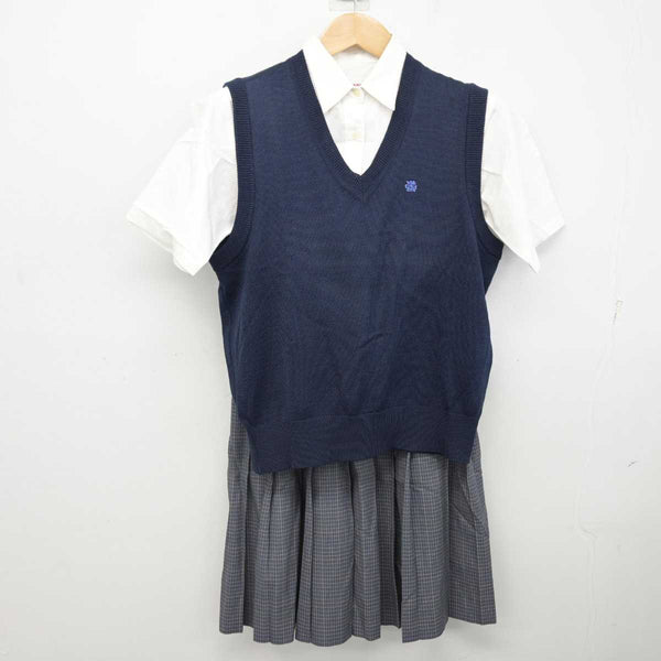 中古】東京都 江戸川女子中学校・高等学校/旧制服 女子制服 3点 (ニットベスト・シャツ・スカート) sf082143 | 中古制服通販パレイド