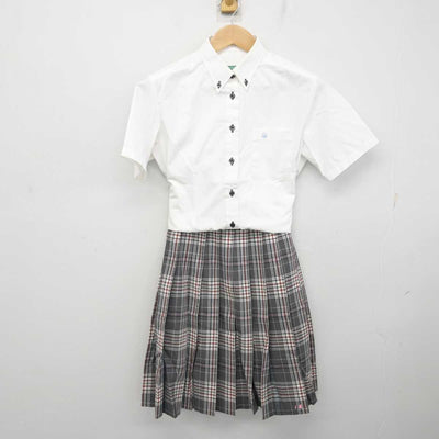 【中古】千葉県 野田鎌田学園高等専修学校 女子制服 2点 (シャツ・スカート) sf082172