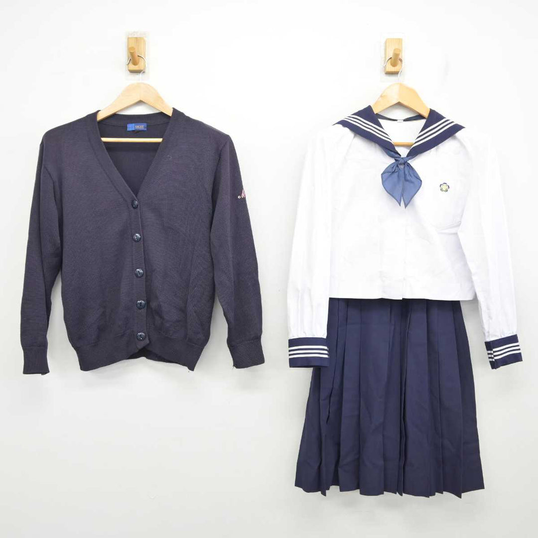 中古】栃木県 真岡女子高等学校 女子制服 4点 (ニット
