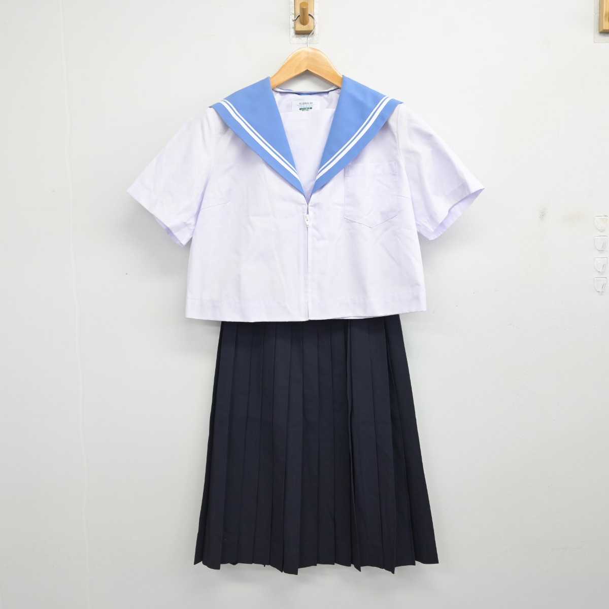 【中古】愛知県 三好丘中学校 女子制服 2点 (セーラー服・スカート) sf082520