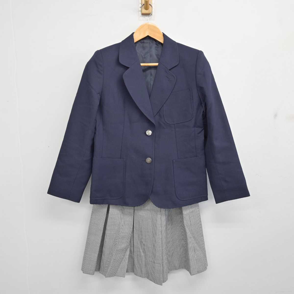 【中古】神奈川県 名瀬中学校 女子制服 3点 (ブレザー・スカート・スカート) sf082521