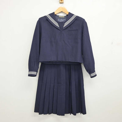 【中古】埼玉県 松山女子高等学校 女子制服 2点 (セーラー服・スカート) sf082524