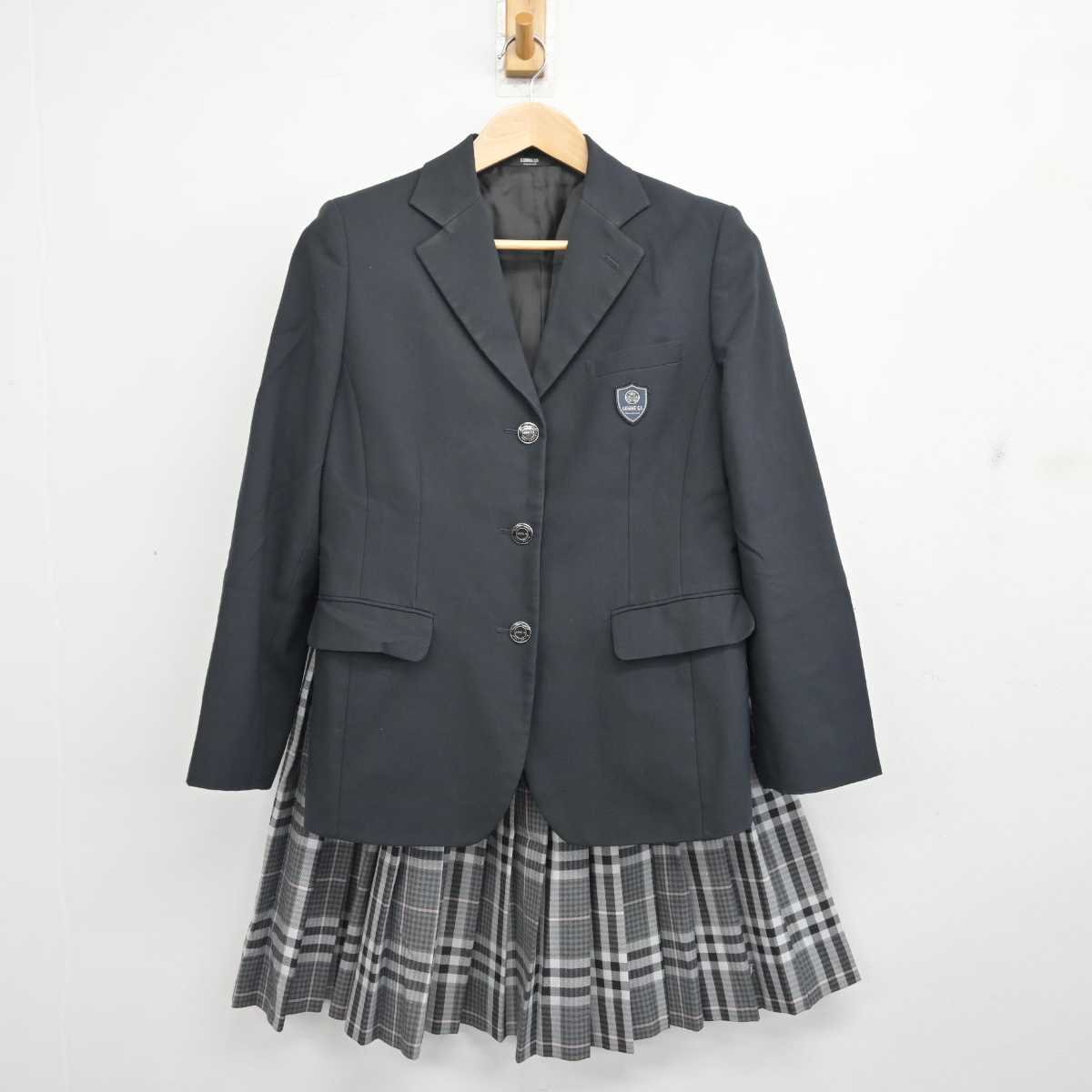 【中古】埼玉県 正智深谷高等学校 女子制服 2点 (ブレザー・スカート) sf082530