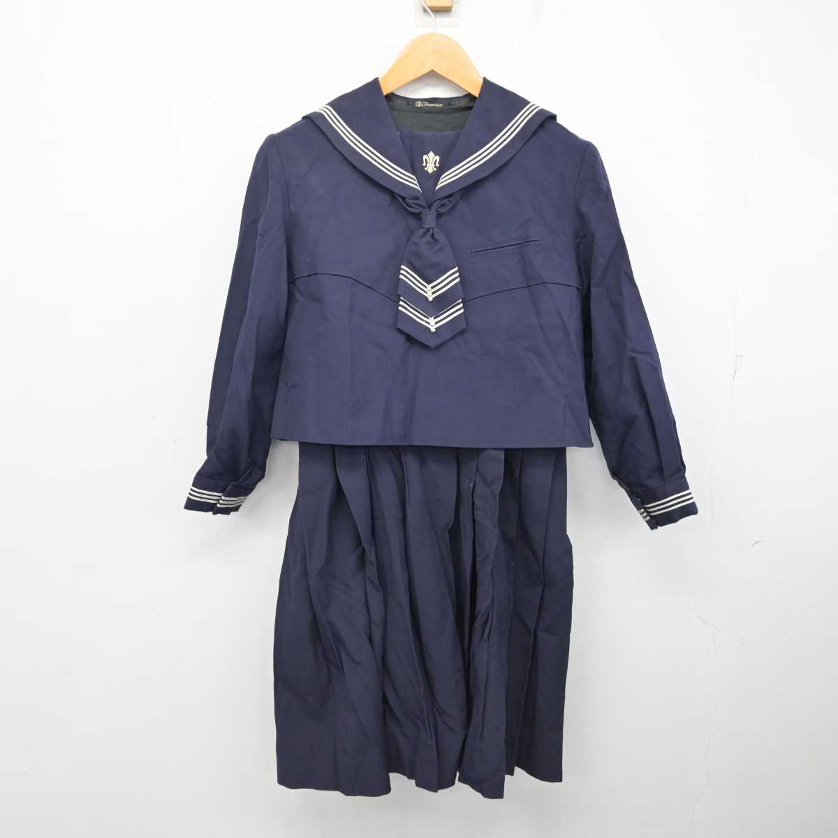 【中古】北海道  函館白百合学園高等学校 女子制服 3点 (セーラー服・ジャンパースカート) sf082578